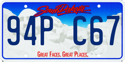 SD license plate 94PC67
