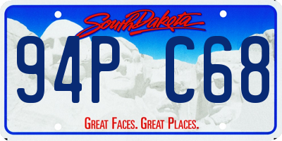 SD license plate 94PC68