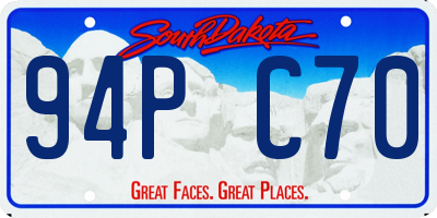 SD license plate 94PC70