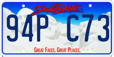 SD license plate 94PC73