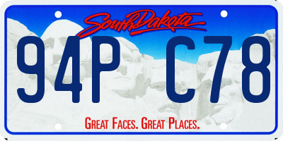 SD license plate 94PC78