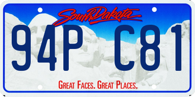 SD license plate 94PC81