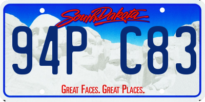 SD license plate 94PC83