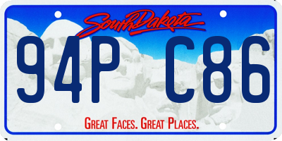 SD license plate 94PC86