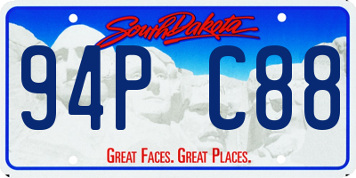 SD license plate 94PC88