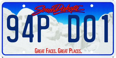 SD license plate 94PD01