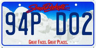 SD license plate 94PD02