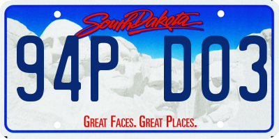 SD license plate 94PD03