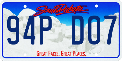 SD license plate 94PD07