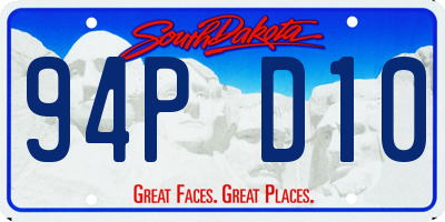 SD license plate 94PD10
