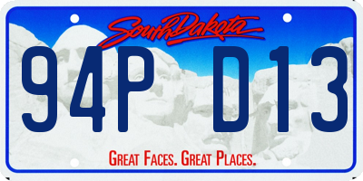 SD license plate 94PD13