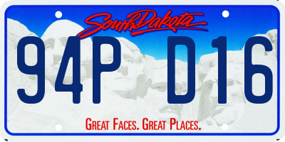 SD license plate 94PD16
