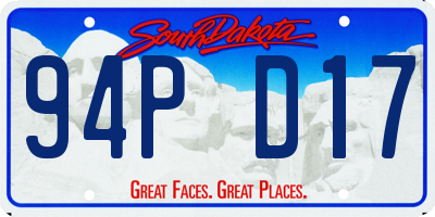 SD license plate 94PD17
