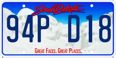 SD license plate 94PD18