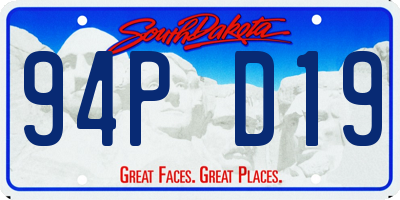 SD license plate 94PD19