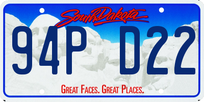 SD license plate 94PD22