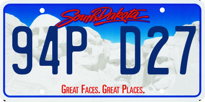 SD license plate 94PD27