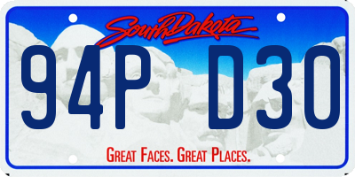 SD license plate 94PD30