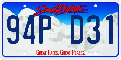 SD license plate 94PD31