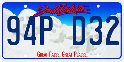 SD license plate 94PD32
