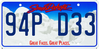SD license plate 94PD33
