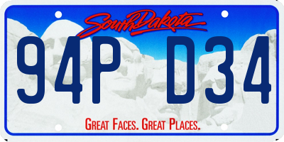 SD license plate 94PD34