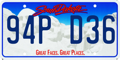 SD license plate 94PD36