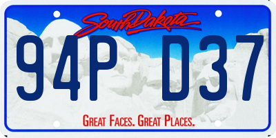 SD license plate 94PD37