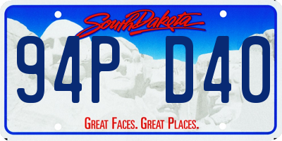 SD license plate 94PD40