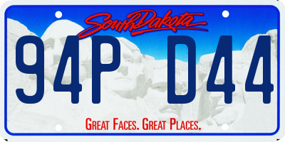 SD license plate 94PD44