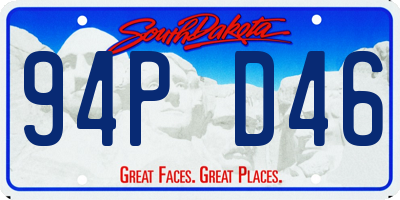 SD license plate 94PD46