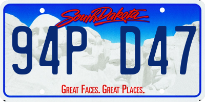 SD license plate 94PD47