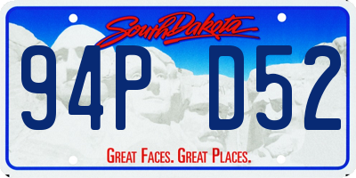 SD license plate 94PD52