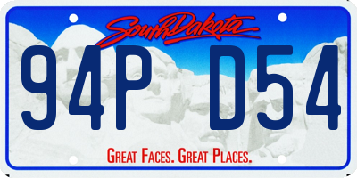 SD license plate 94PD54