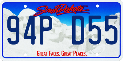 SD license plate 94PD55
