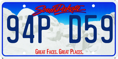 SD license plate 94PD59