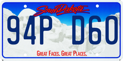 SD license plate 94PD60