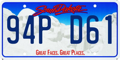 SD license plate 94PD61