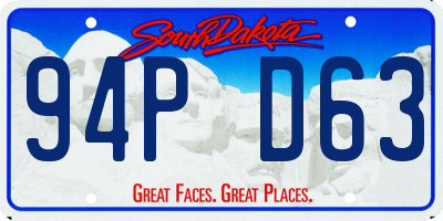 SD license plate 94PD63