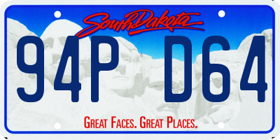 SD license plate 94PD64