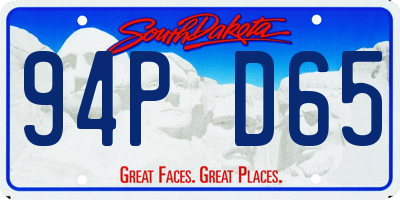 SD license plate 94PD65