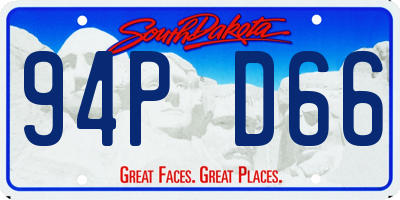 SD license plate 94PD66