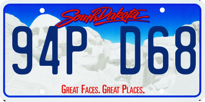 SD license plate 94PD68