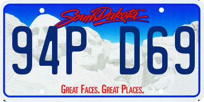 SD license plate 94PD69