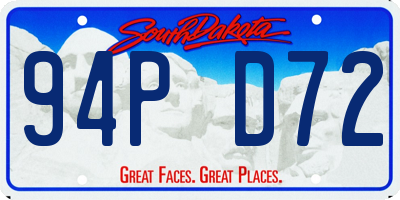 SD license plate 94PD72