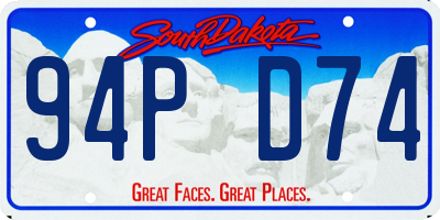 SD license plate 94PD74