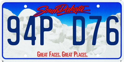 SD license plate 94PD76