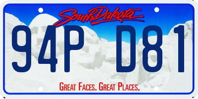 SD license plate 94PD81