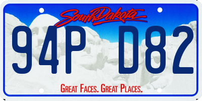 SD license plate 94PD82