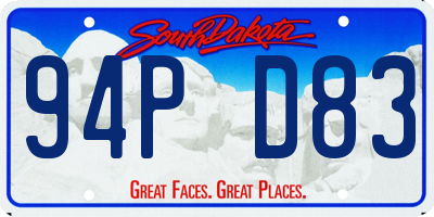 SD license plate 94PD83